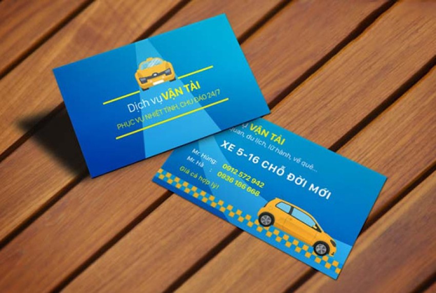 mẫu card visit taxi